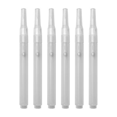 6Pcs Empty Paint Pens Empty Brush Pen Acrylics Empty Marker Refillable Empty Paint Marker for Painting On Wood Fabric
