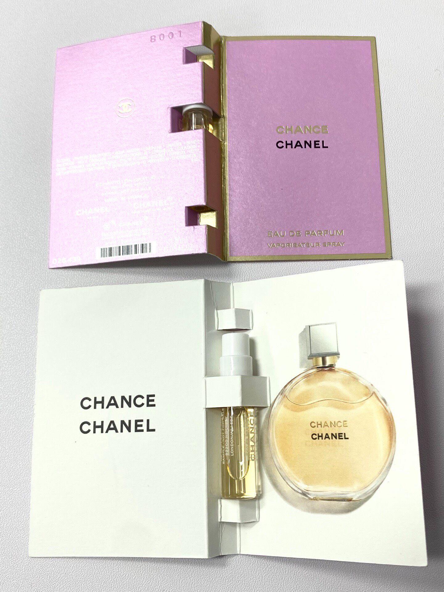 Chanel Chance Eau de Parfum 1.5ml - A vibrant floral scent, fresh and natural, suitable for everyday wear.