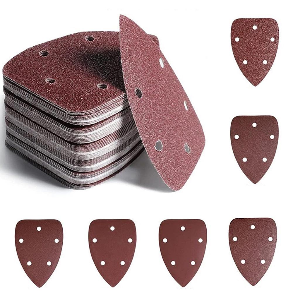 Multi Tool Sanding Pads, 60 Pcs Mouse Detail Palm SanderPads, 5 Hole Sanding Sheets Assorted for Sander SandersPads