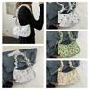 Large Capacity Sweet Canvas Bag Bow Lovely Tote Bag Korean Style Printing Shoulder Bag  Outdoor
