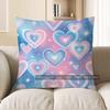 2D Dreamy Heart Pattern Pillowcases For Cozy Decor Pattern Cushion Cover Suitable For Sofa Bedroom Car Pillow Cover