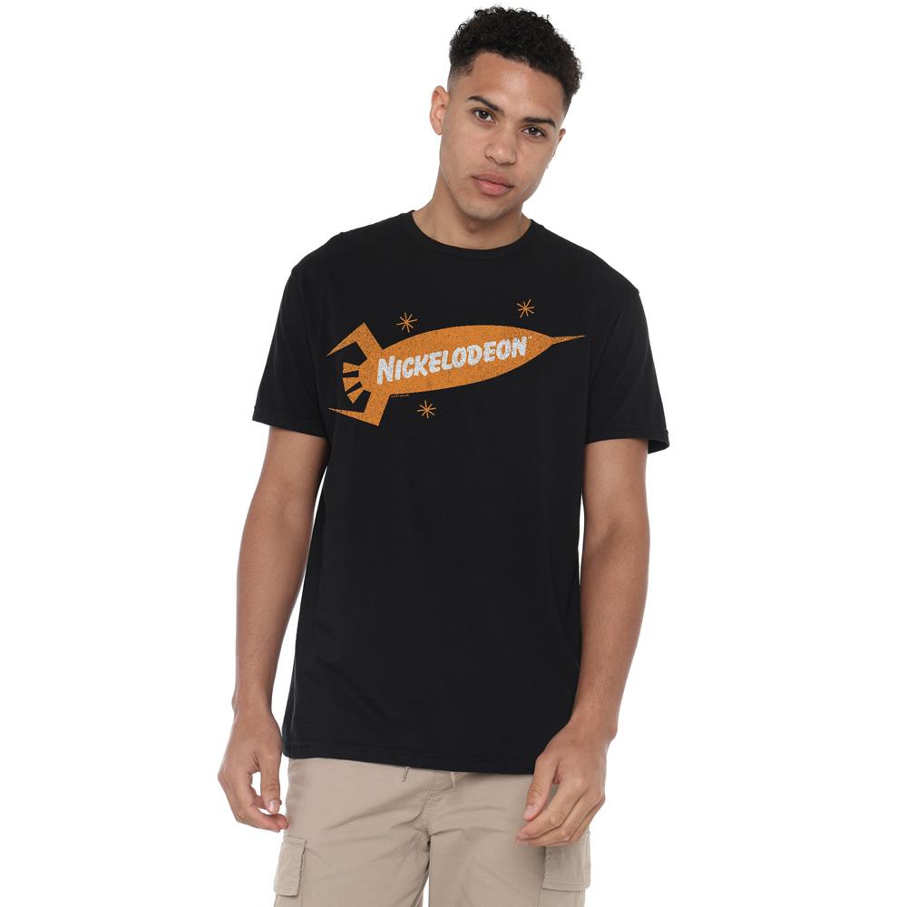 NICKELODEON Mens Retro Rocket Logo T-Shirt