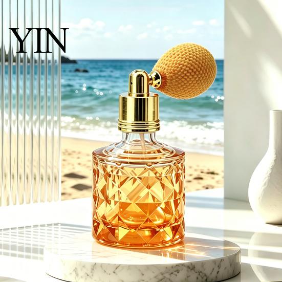 Feiner Nebel Parfümflasche 10ML Vintage Airbag Flasche, Tragbarer Nachfüllbarer Duft Glas Leerer Zerstäuber Sprühflasche für Reisen Airbag Behälter