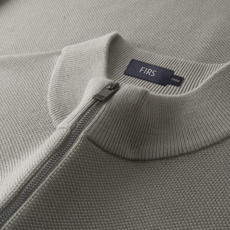 FIRS Men's Wool Blend Mock Neck Pullover Sweater