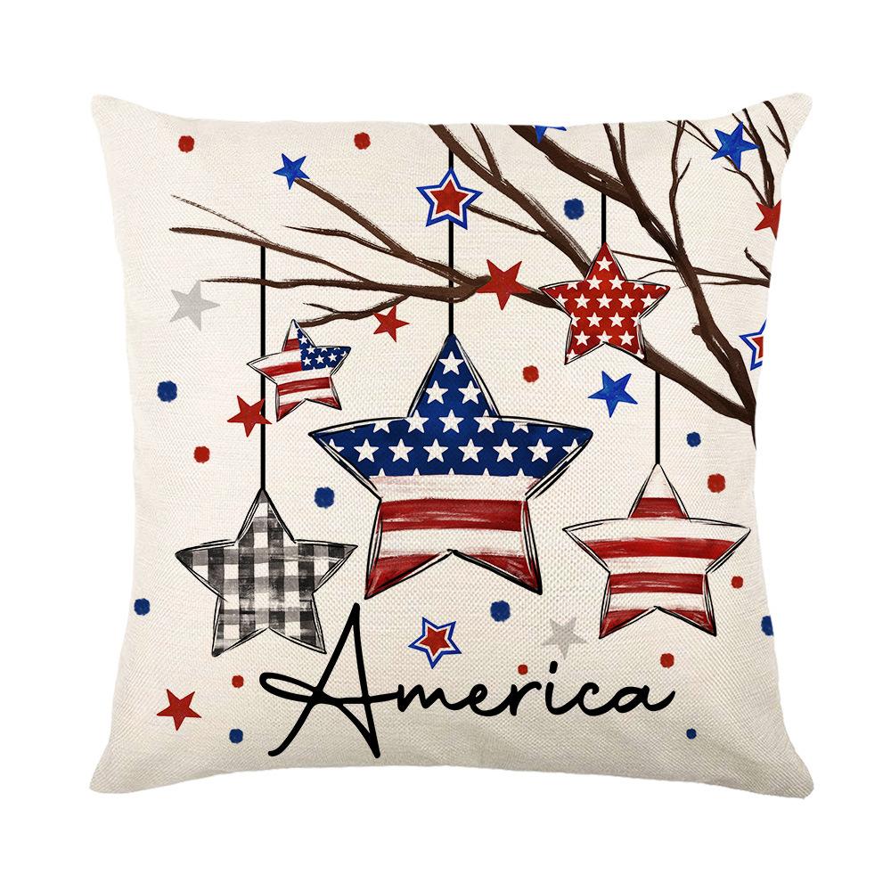 Linen Printed Pillow Cover Home Living Room Decoration Pillow Cover Bedroom Cushion Cover