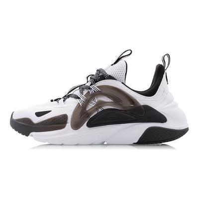 Li Ning Spark Slip Resistant Cushioning Abrasion Resistant Low Top Sports Casual Shoes Women's Black White AGLQ066-1
