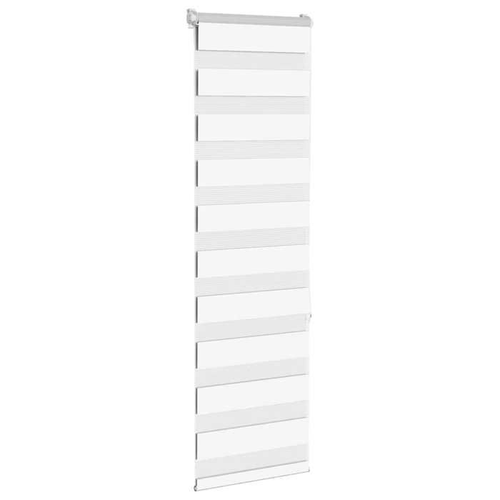 VidaXL Store zèbre blanc 50x150 cm largeur du tissu 45,9 cm polyester, store à enrouleur zébré, store zébré pour fenêtre, 4014745