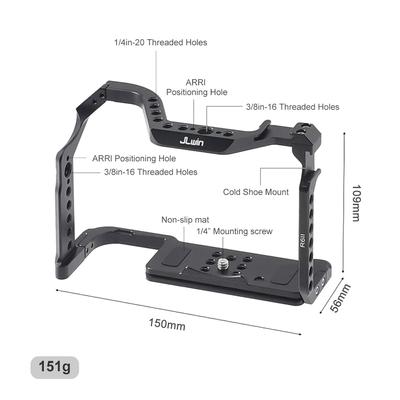 JLwin Beschermende Camera Kooi Aluminium Legering met Snelontgrendelingsplaat Koude Schoen Bevestigingen Talrijk