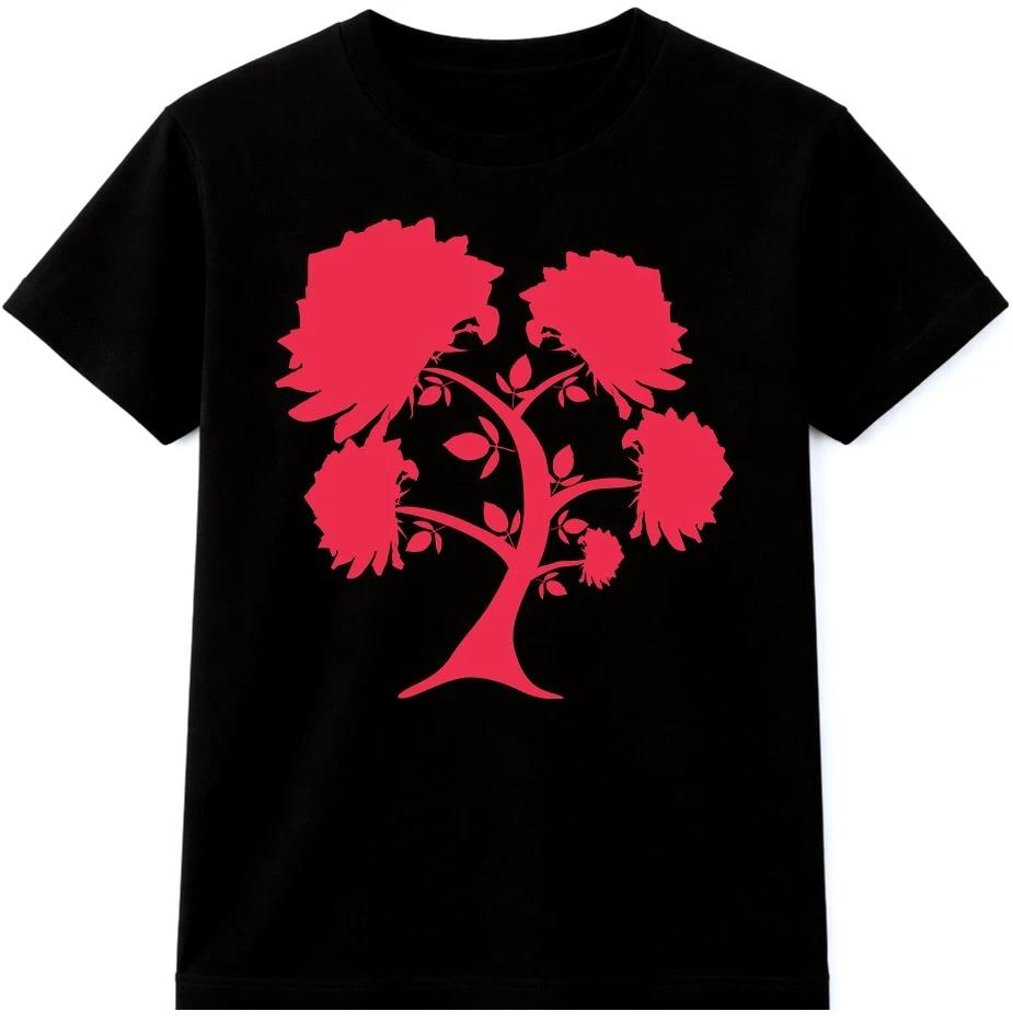 Tree Of Life Floral T Shirt Boho Botanical Nature Graphic Tee Flower Silhouette L