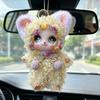 Handmade Vinyl Doll Curly Plush Cat Doll Keychain Kawaii Anime Pendant Girl Fashion Bag Charm Decoration