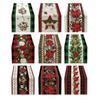 180x33cm Table Runner Christmas Table Cover Tablecloth Snowflakes Flowers Trees