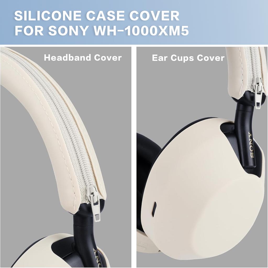 Für Sony WH-1000XM5 Kopfhörer Silikon Schutzhülle/Kopfhörer Schutzhülle/Ohrenschützer Schutzhülle