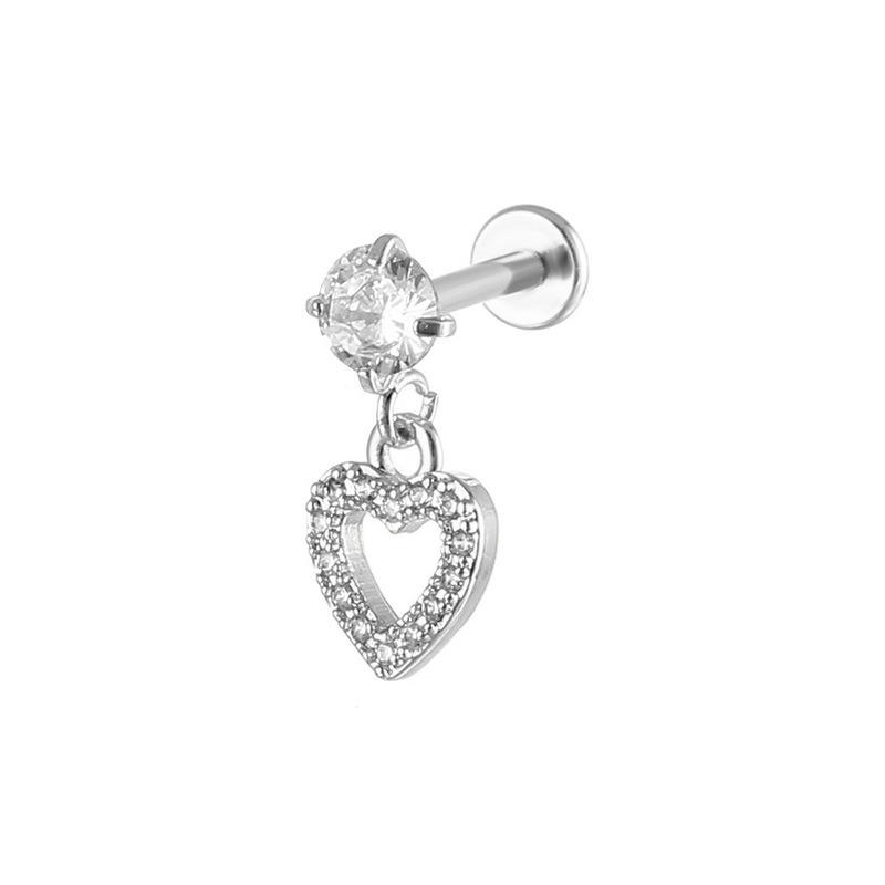 Internally Threaded Lip Stud Ear Cartilage Hoop Dangle Body Piercing Jewelry