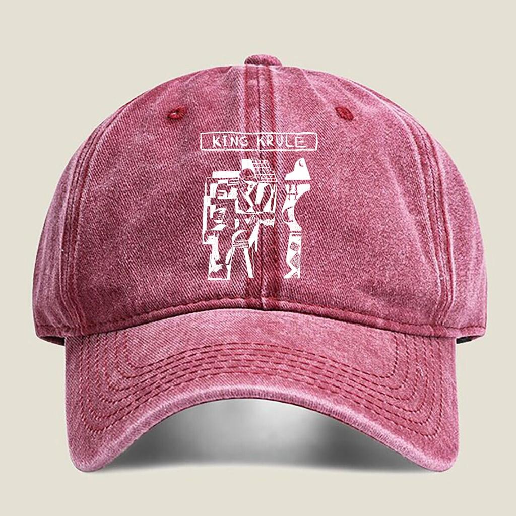 King Krule Silhouette Fashion Washed Baseball Cap Hat Outdoor Activities