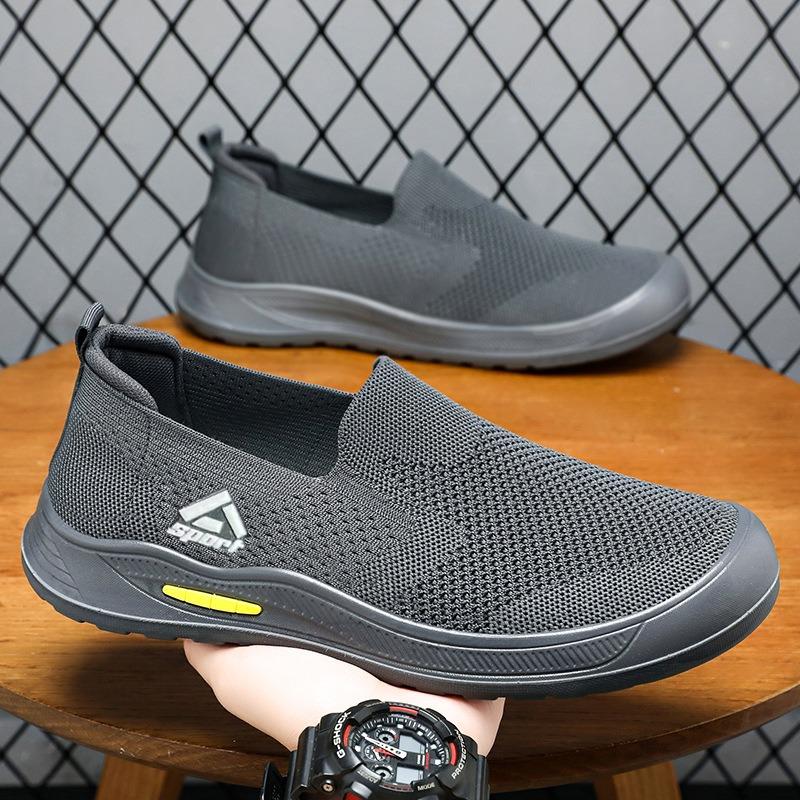 

New Men s Shoes Breathable Shoes One-step Lazy Shoes Soft-soled Shoes Casual Shoes 44 сірий