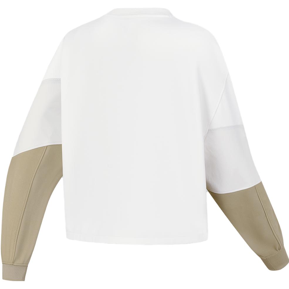 Fila 2023 Autumn New Color Block Knit Pullover Outdoor Sports Sweatshirt Women Sweatshirt Cloud-White A11W337203F-WT