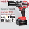 Loulon Cordless Lithium-Ion Impact Wrench CN Plug (adapter Included)
