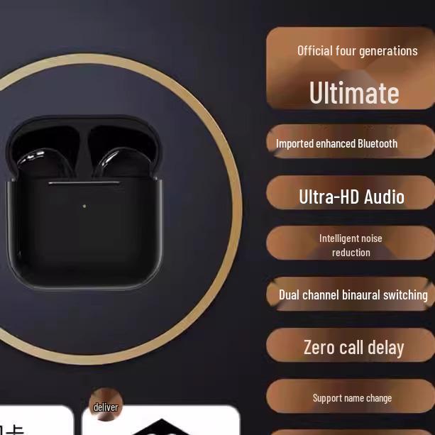 Pro4 Bluetooth Headset: Second-Gen Wireless High-Quality Sound, Sports Design, Extra-Long Listening Time, Compatible with Apple & Android.