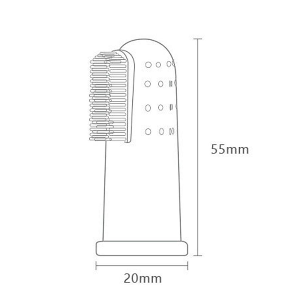 Pet Finger Toothbrush Soft Silicone Removes Plaque Tartar Clean Bad Breath Dog Finger Toothbrush