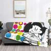 Coperta Mafalda Stampata 3D Morbido Pile di Flanella Calda Cartoni Animati Coperte Plaid per Casa Camera da Letto Divano Copriletti