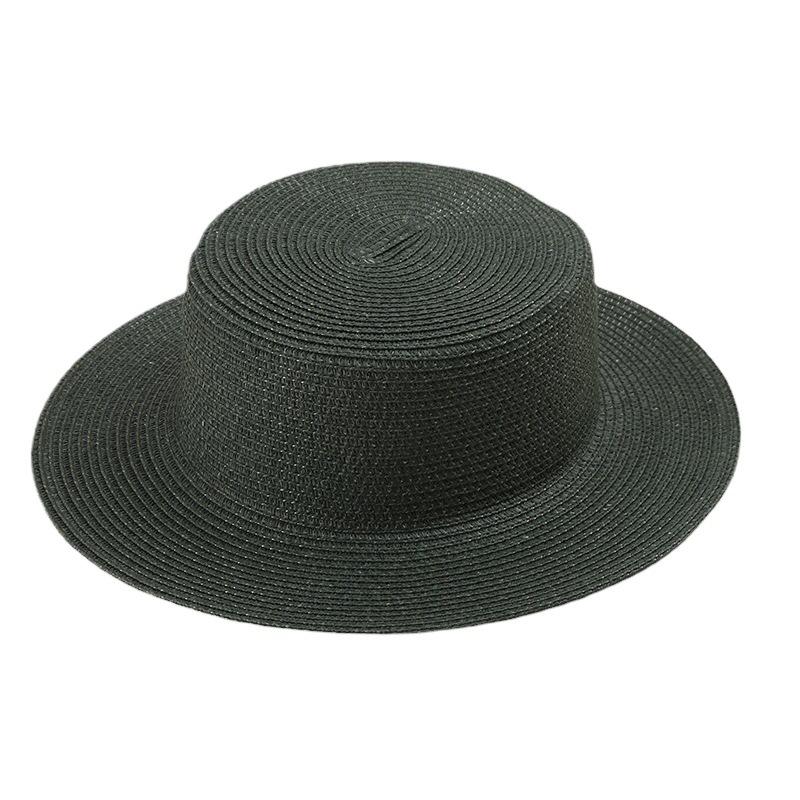 New Color Flat-top Straw Hat Women's Summer Sunshade Sunscreen Hat Versatile Beach Travel Breathable Sun Hat