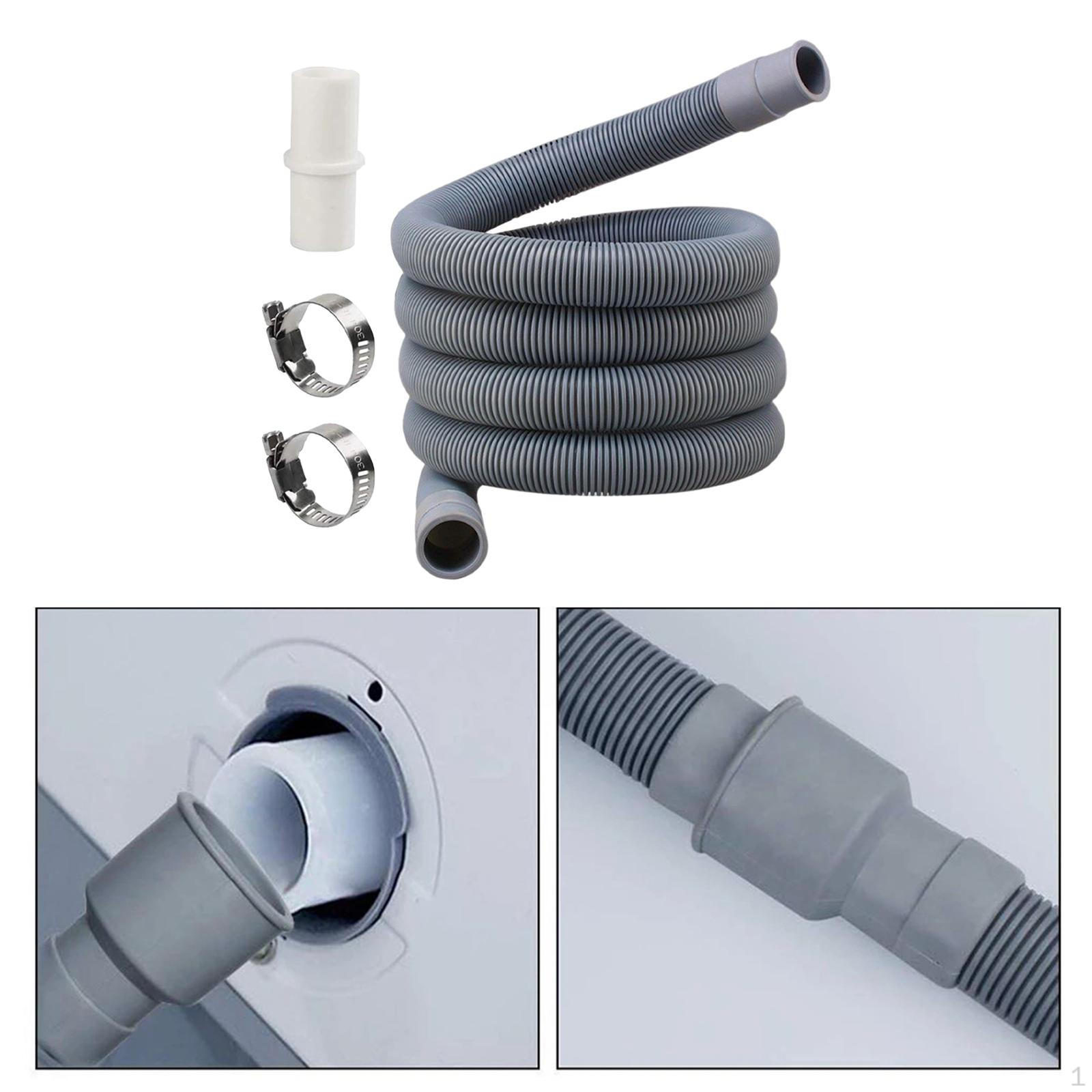 Washer Drain Hose Extension Set with Adapter And Clamps 100m