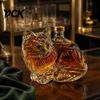Decorative Glassware for Tavern Cute Kitten Shaped Whisky Decanter, High Borosilicate Glass Artistic Animal Wine Bottle Alcohol Storage Container Home