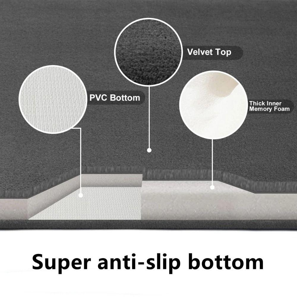 Anti-slip Bathroom Rug Ultra Soft Floor Mat Practical Bedroom Mat  Household
