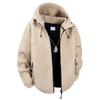 Lamb Fleece Jacket for Men In Autumn and Winter, Fashionable and Warm with Fleece Hooded Jacket, Fleece Jacket, Shaken Fleece Thick Cotton Jacket