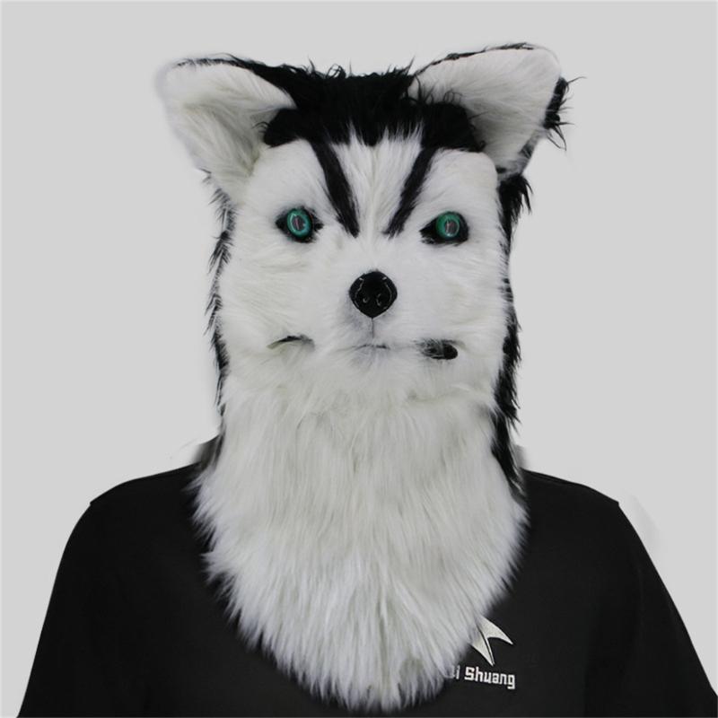 Halloween Maske Realistische Mundbewegung Hundemaske Tierkopfmaske für Partydeko