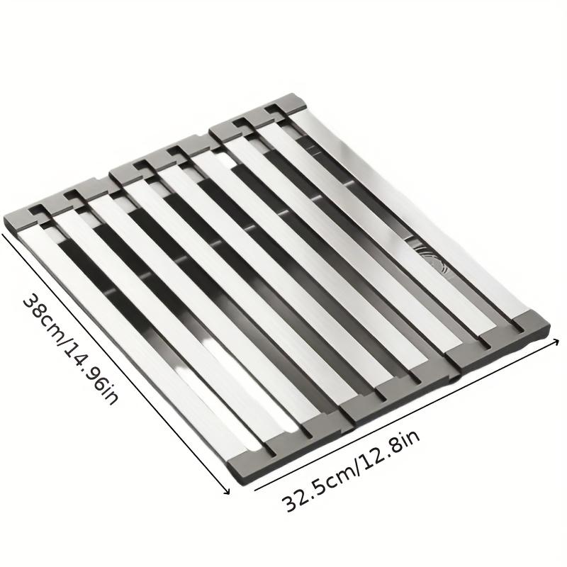 304 Stainless Steel Dish Drain Rack Multi Functional Drain Rack High Temperature Resistant Sink Organizer Kitchens Accessories