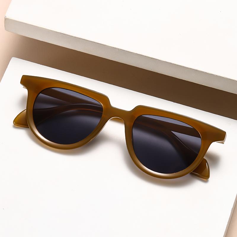 New Retro Sunglasses American Small Frame Glasses Plain Fashion Versatile Sunglasses 3036
