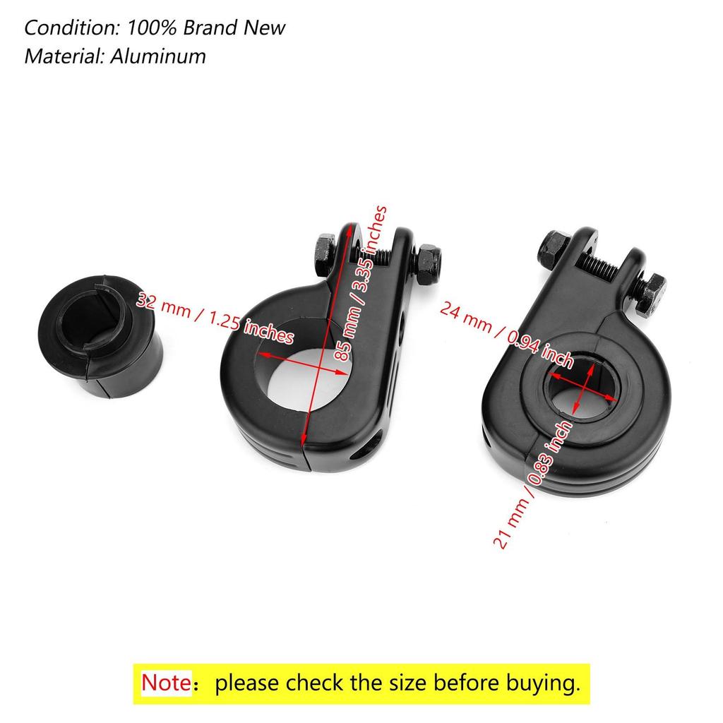 1.25" 32mm Engine Crash Bar Highway Foot Peg Mount Clamp Bracket For Dyna Chrome