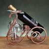 Iron Wine Rack with Glass Holder, Retro Swan Bicycle Wine Stand, Tabletop Red Wine Glass Hanger for Home Bar