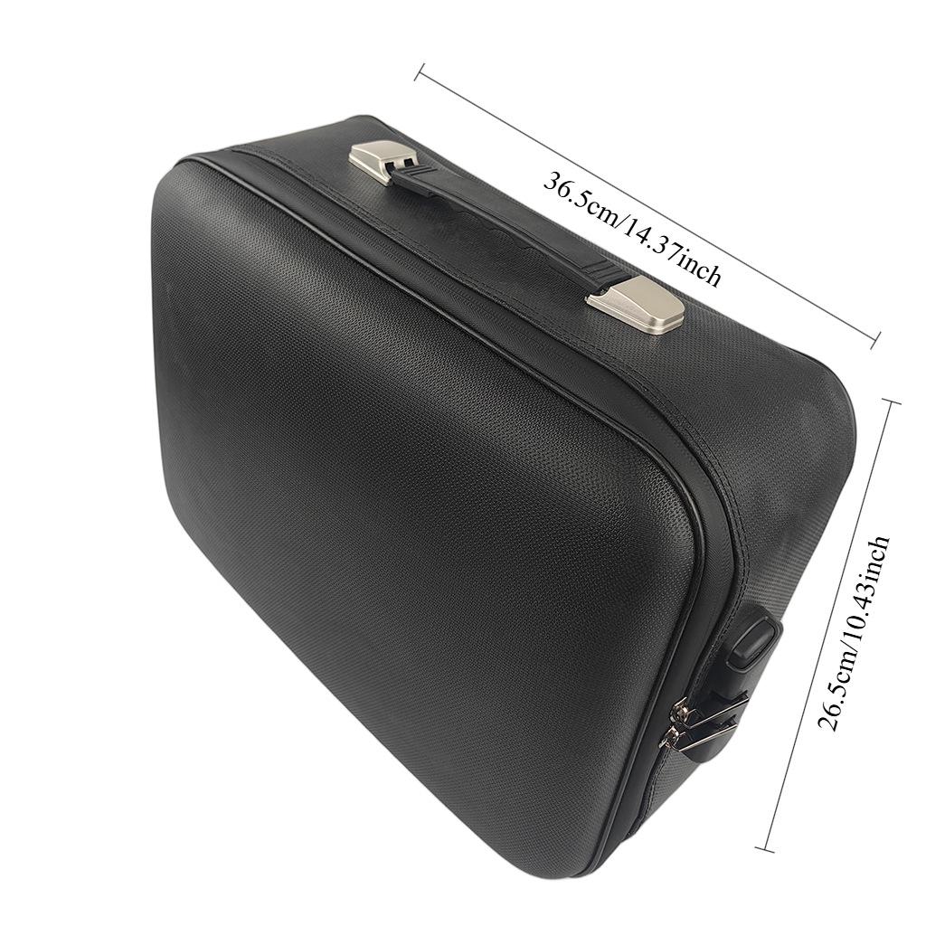Multifunctional Waterproof and Fireproof Document Storage Organizer 36.5x26.5x14.5 cm чёрный