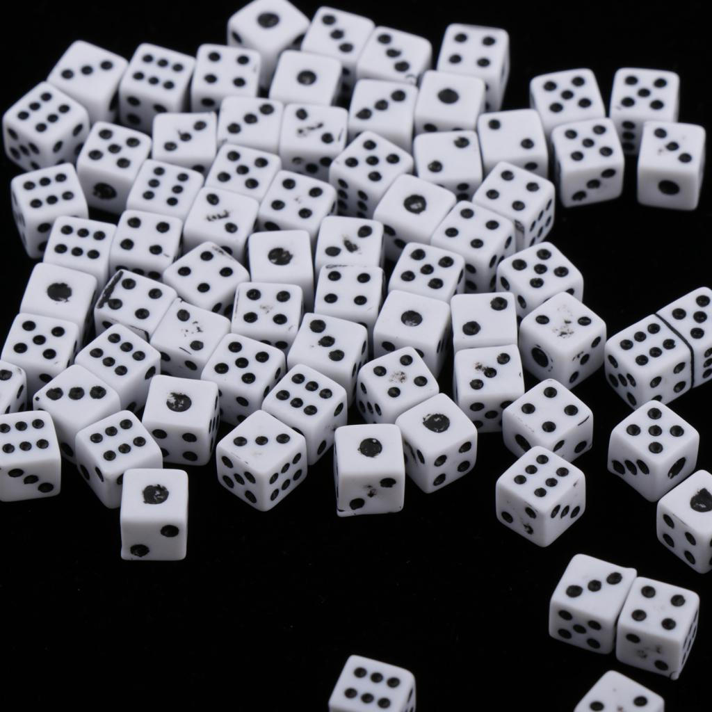 100pcs 5mm D D6 Dies Game