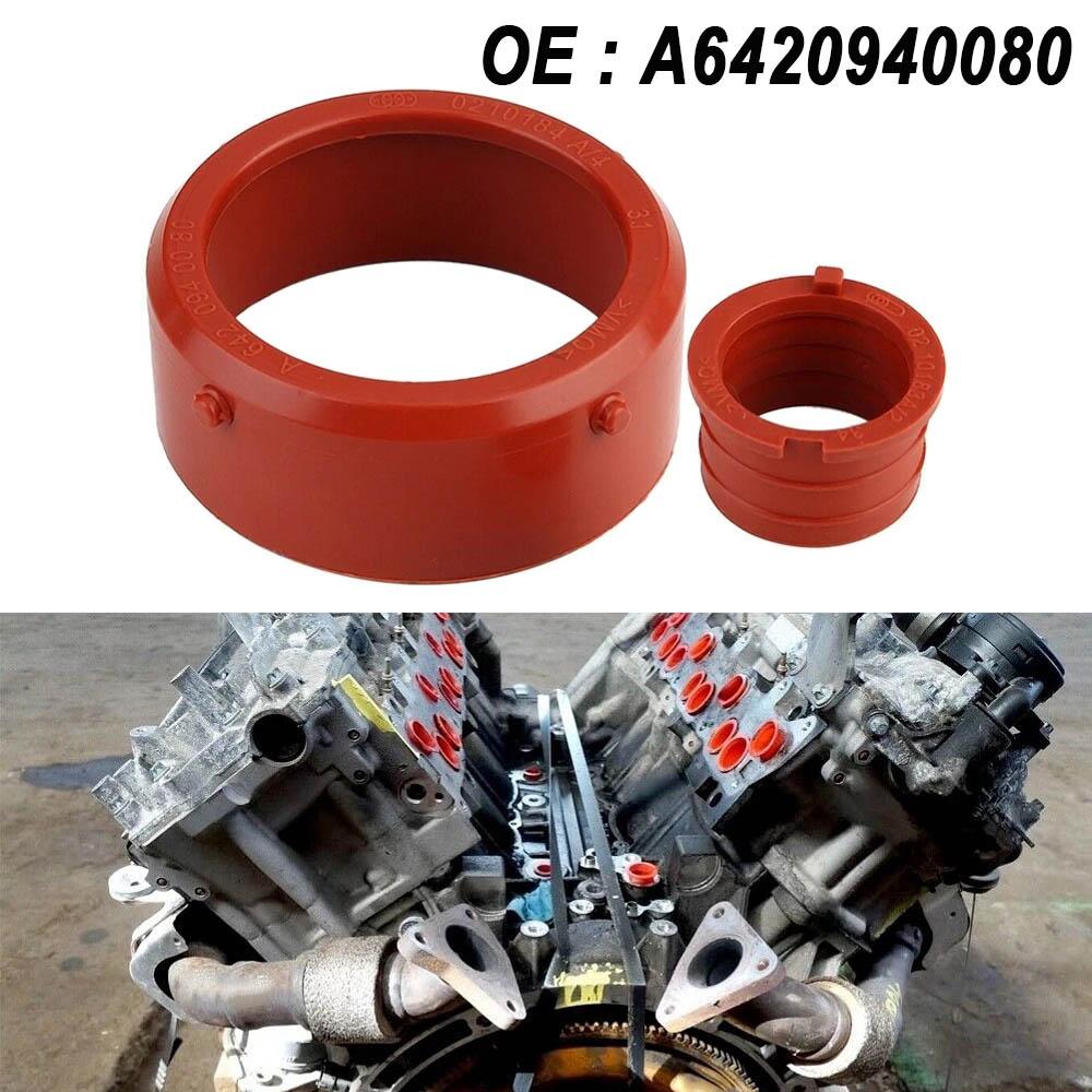 X AUTOHAUX 2pcs Red Turbo Intake Seal Rubber A6420940480 For Mercedes-Benz R320 2007-2008 For Mercedes-Benz E320 2007-2008 For Mercedes-Benz ML320 2007-2008