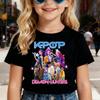 Kpop Demon Hunters Children's TShirt Birthday Short Sleeve Saja Boys Kids Tee Kpop Demon Hunters Top Girls Boys Family Clothing
