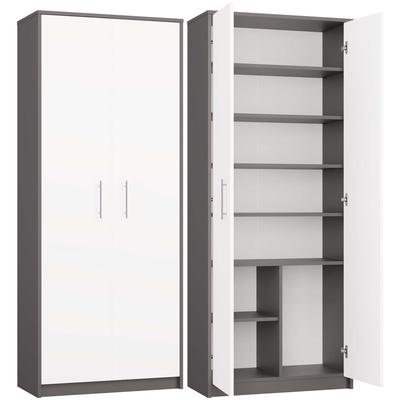Oliv 2D Bookcase ANTHRACITE WHITE