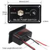 12V Bilge Pump Control Switch Panel 3 Way Manual/Off/Auto with LED Indicator 5A Fuse for Yacht Camper Truck Marine Boat