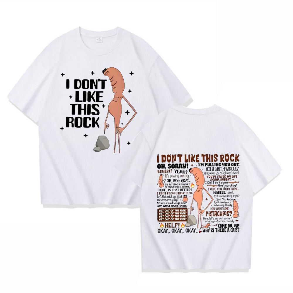 Ich mag diese Rock T-Shirts nicht Lustiges Marcus der Wurm Meme T-Shirt Herren Damen Mode High Street Hohe Qualität Baumwoll T-Shirts