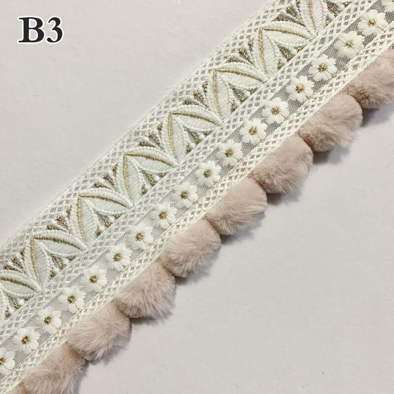 PomPom Ball Tassel Fringe Trim Edging Sewing DIY Upholstery Curtain Pillowcase Lace Kintted Fabric Handmade DIY Craft Accessorie