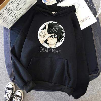 Popular Japanese Unisexga Death Note L·Lawliet Hoodies Unisex Anime Hoody Fashion Streetwear Loose Oversize Sweatshirts Fleece Clothes