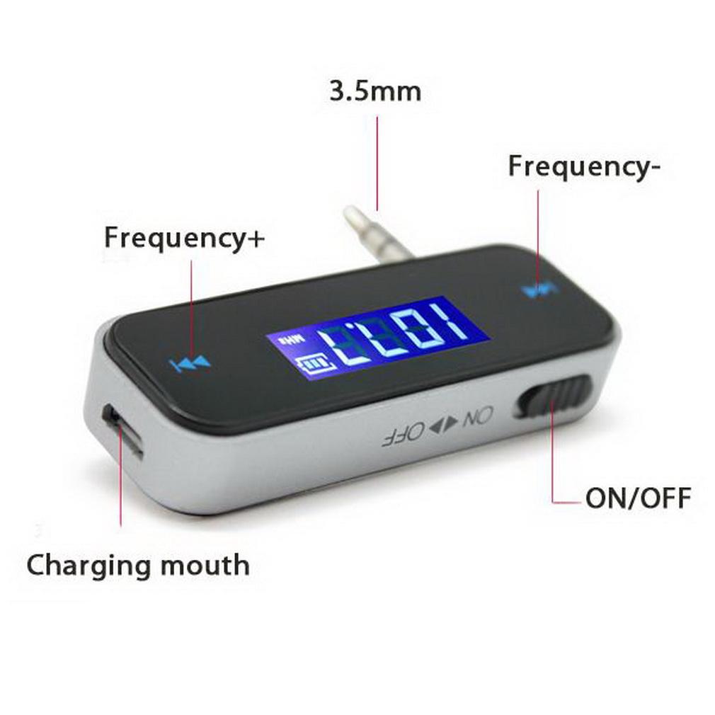 3.5mm Music Audio FM Transmitter Mini Wireless In-car Transmitter Car Mp3 Transmitter For iPhone for Samsung iPad
