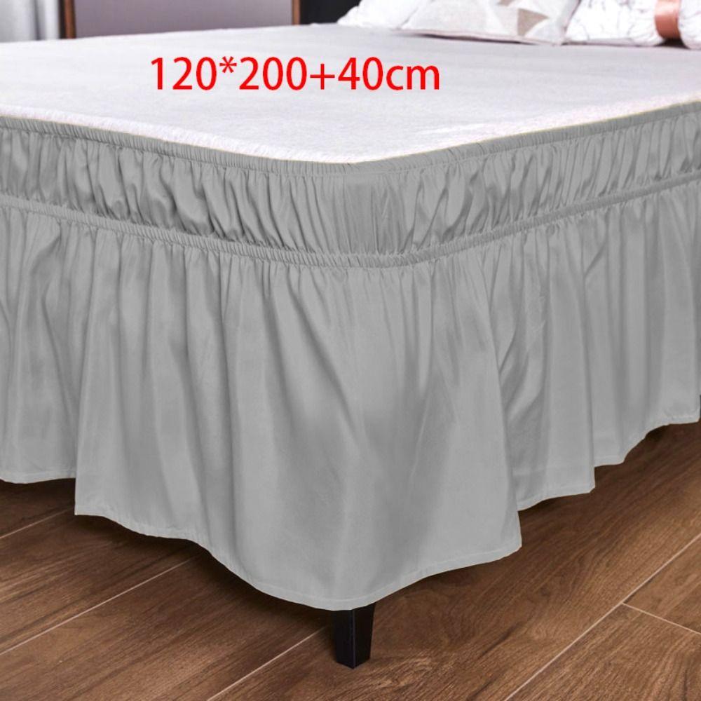 Elastic Bed Skirt Polyester Bed Side Skirt Accessories Bed Ruffles  Bedroom