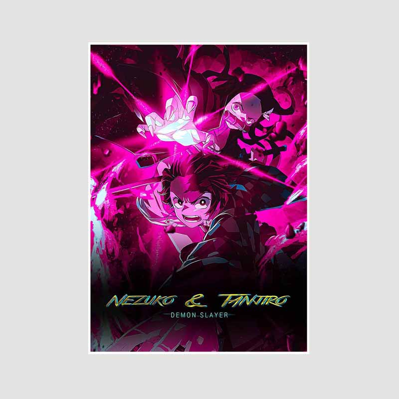 

Японский комикс фильм «Убийца демонов» поезд «Муген» аниме-постеры Kimetsu No Yaiba Белый бумажный постер Художественная роспись настенное украшение Фреска Домашний декор 42x30cm