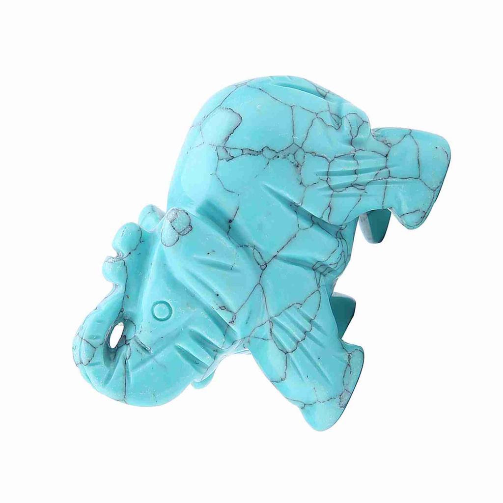 2inch Natural Jade Carved Elephant Crystal Figurine Home Decoration Furnishing Article