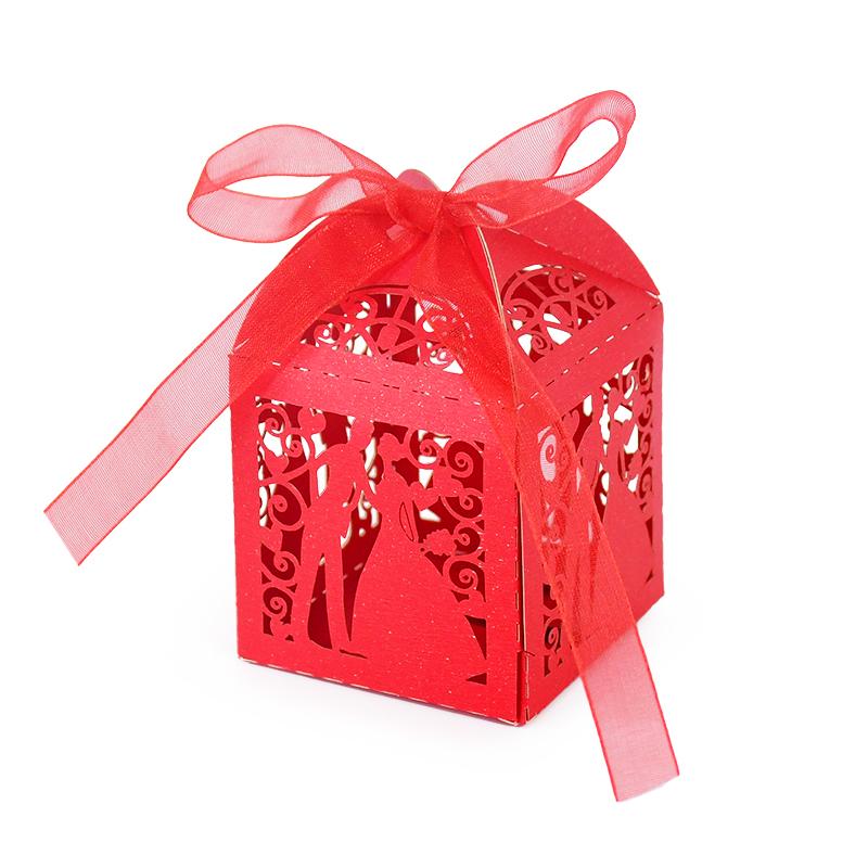 10/20Pcs Bride And Groom Candy Boxes Wedding Decoration Guest Favor Cookie Chocolate Gift Box Mariage Souvenirs Party Supplies