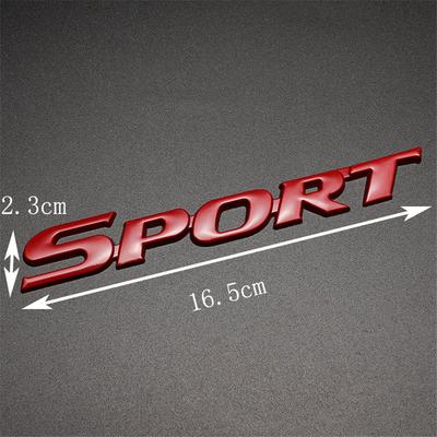 Neues 165mm x 23mm Rotes Sport Racing Logo Auto Kofferraum Heckklappe Emblem Abzeichen Aufkleber