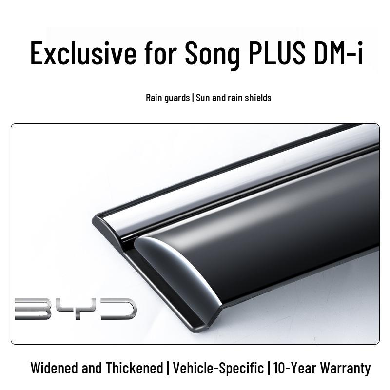 BYD Song PLUS DMI Window Rain Guard Visor - Rainproof Shield for EV